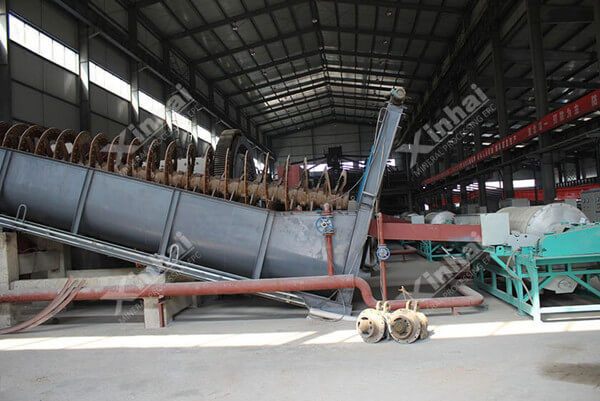 山西鐵礦項目中的螺旋分級機